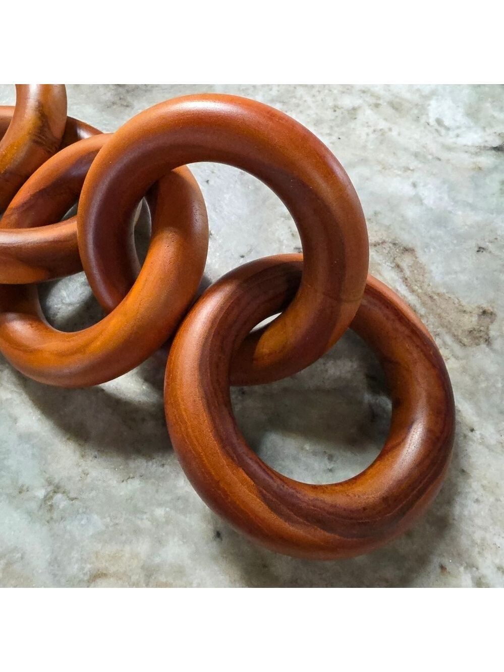 Wooden Interlocking Chain Decor 5 Link - Picture 3 of 6